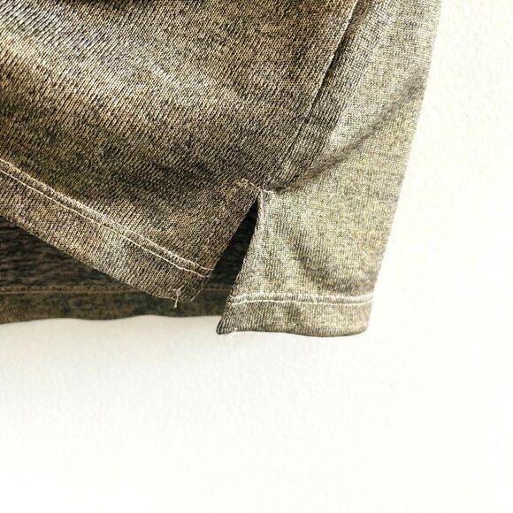 Nicole Miller Sparkle Tee Wms Sz Small Gold Drawcord Short Sleeves - Picture 4 of 8